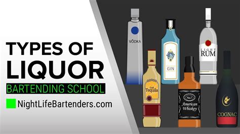 Types of Liquor | Bartending School - YouTube