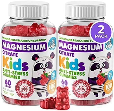 Kids Magnesium Gummies Sugar-Free - Calm Magnesium Gummies Supplement ...