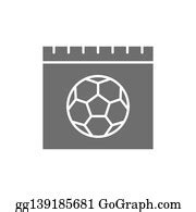 240 Vector Calendar With Soccer Ball Clip Art | Royalty Free - GoGraph