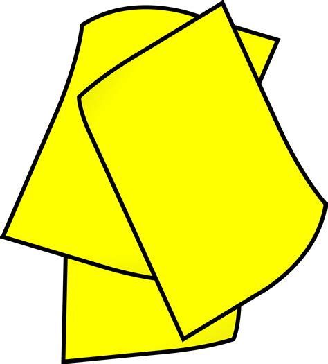 Clipart - Stack of Yellow Paper