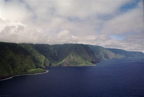 Waterfall | Aerial shot of waterfall, Molokai Sea Cliffs Tak… | Flickr