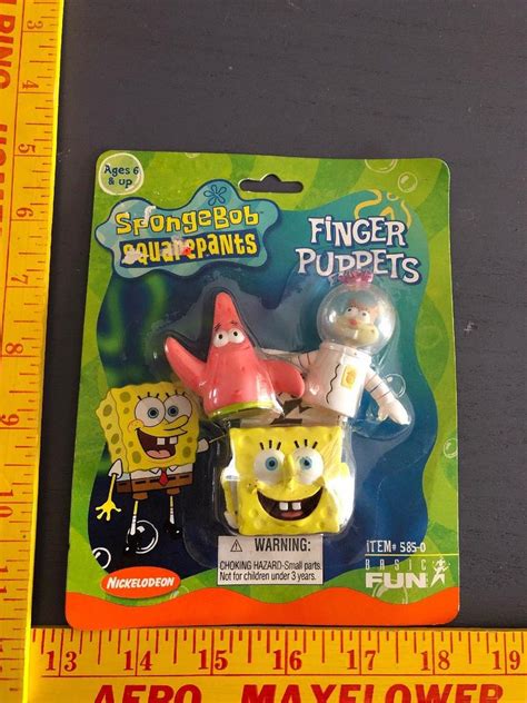 SpongeBob Squarepants Finger Puppets 2001 Basic Fun Inc Nickelodeon Patrick SIP | #1974693971