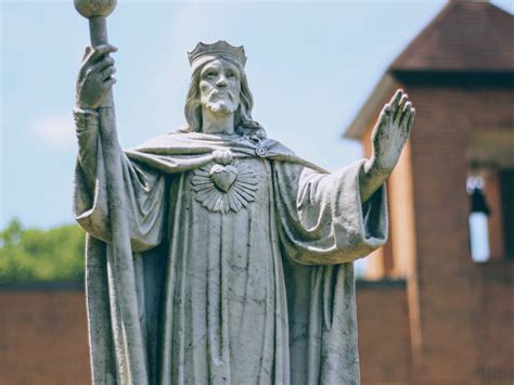 Christ the King Statue, Virginia USA - Catholic Stock Photo