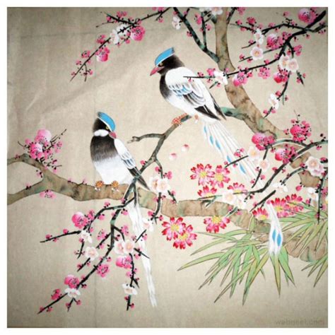 Chinese Painting Bird Cherry 12