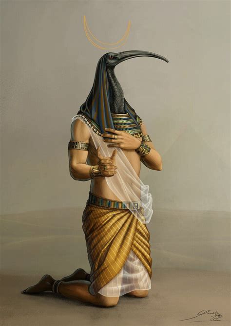 ArtStation - Thoth, Ancient Egyptian God of Knowledge, Yannick Dubeau Ancient Egyptian Deities ...