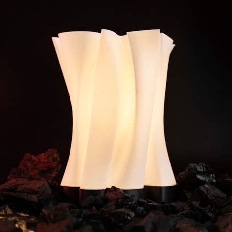 JONATHAN Y Flame Modern Bohemian Plant 3D Printed Lamp 13.5-in White ...