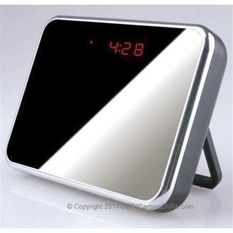 5 Mega Pixel Mirror Alarm Clock Spy Camera with Motion Detection