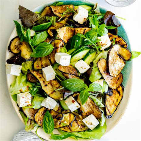 Easy Grilled Eggplant Salad - Simply Delicious