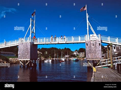 Perkins Cove footbridge,Ogunquit,Maine Stock Photo - Alamy