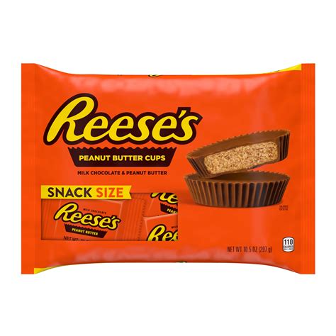 REESE'S Milk Chocolate Peanut Butter Snack Size, Cups Candy Bag, 10.5 ...