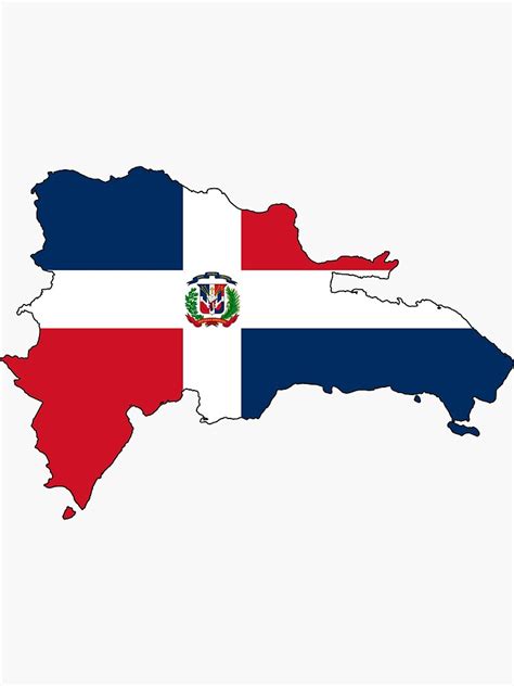 "Dominican Republic flag map" Sticker for Sale by CacaoDesigns | Redbubble