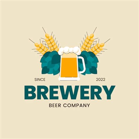 Free Vector | Hand drawn brewery logo template