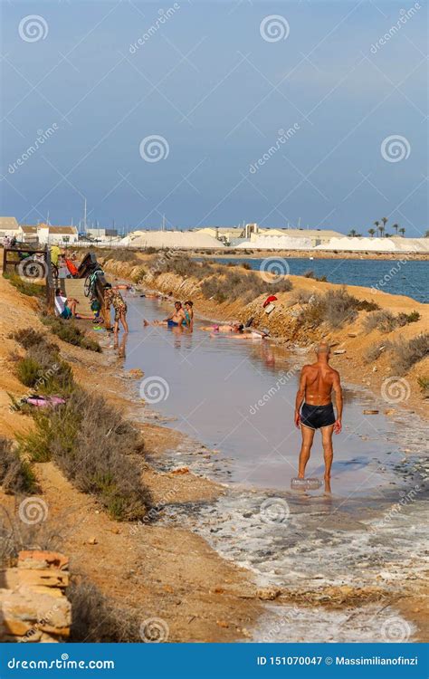 People Having a Mud Bath in Los Barros. Editorial Photography - Image ...