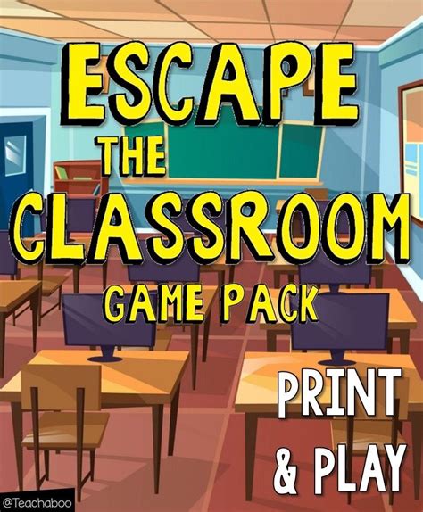 Escape The Classroom Game Pack Freebie | Print and Play! – Teachaboo | Jogos na escola ...