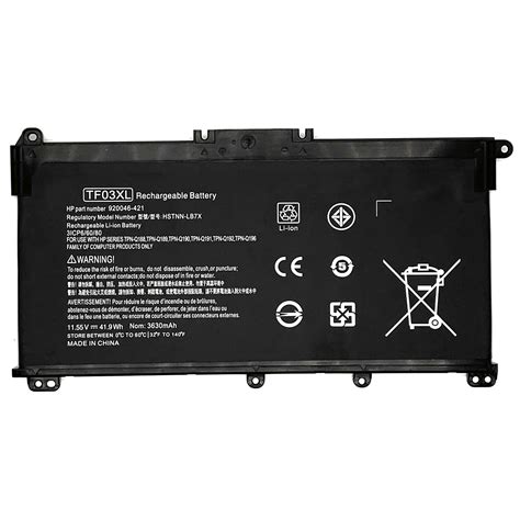 New Laptop Battery for TF03XL HP Pavilion 14-BF 15-CC 15-CD 17-AR ...