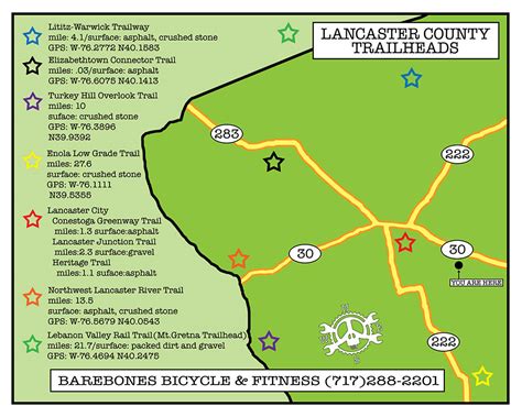 Lancaster County Bike Trails Maps | Bicycle In Lancaster | Barebones ...