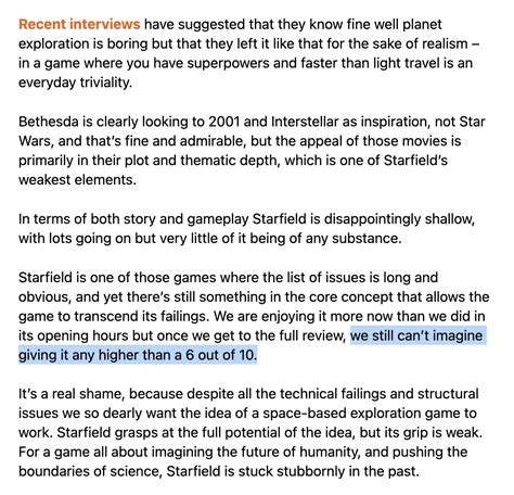 Analysis - Review - Hype - Starfield | Review Thread | Page 102 | NeoGAF