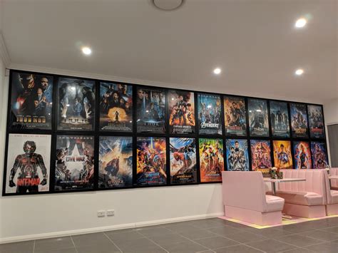 My MCU movie poster wall | Home cinema room, Marvel room, Marvel bedroom