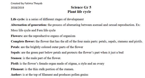 science cycle plant life grade 5 term 1 - مناهج الامارات Education