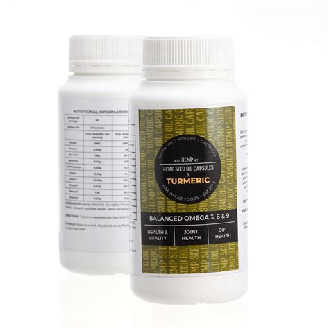 Hemp Seed Oil and Turmeric Capsules