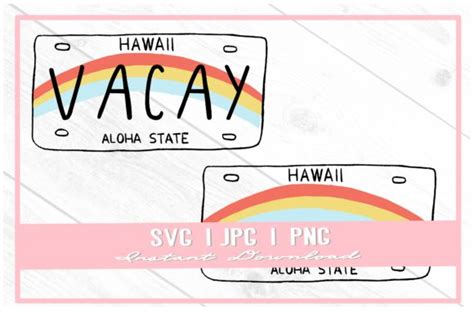 2 Hawaii License Plate Designs & Graphics