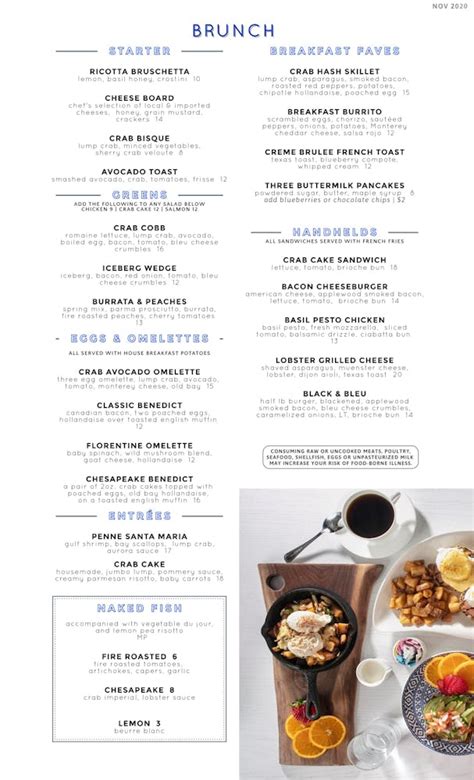 Brunch Menu | Chesapeake Inn