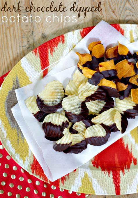 dark chocolate dipped potato chips