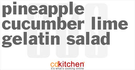 Pineapple Cucumber Lime Gelatin Salad Recipe | CDKitchen.com