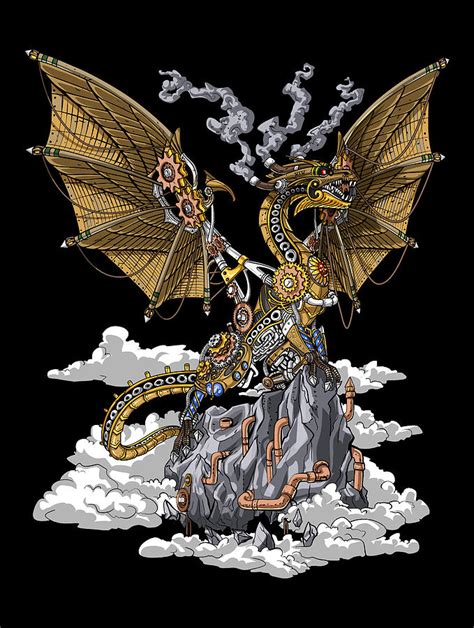 Steampunk Dragon Digital Art by Nikolay Todorov - Pixels