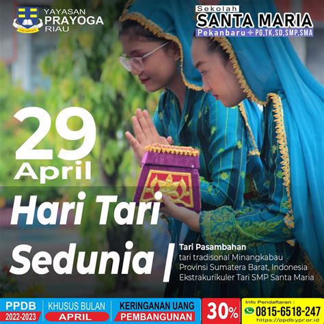 "SELAMAT HARI TARI... - Sekolah Santa Maria Pekanbaru | Facebook