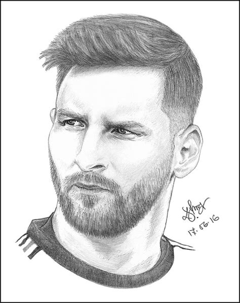 Leo Messi Sketch | Portrait drawing, Celebrity drawings, Messi drawing