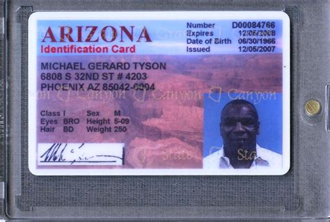 Lot Detail - Mike Tyson State of Arizona Identification Card