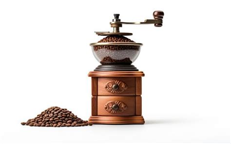 Premium AI Image | Coffee Grinder on a Table with Beans Isolated on ...