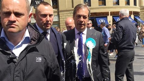 Nigel Farage has milkshake thrown over him after election campaign launch in Clacton | Politics ...