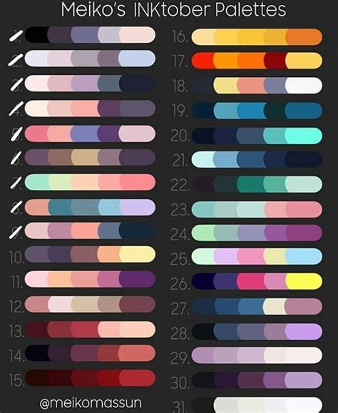 Ink palette | Color palette challenge, Palette art, Color palette