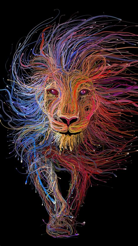 Download Colorful Wallpaper Lion Art Images