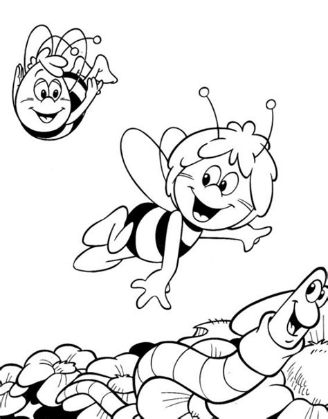 Maya the bee Coloring Pages - Coloringpages1001.com