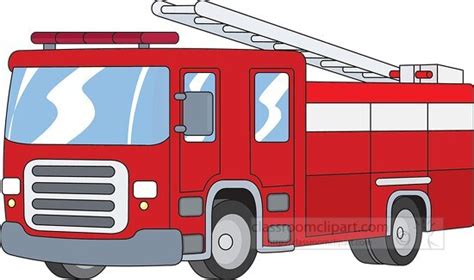 Safety Clipart-emergency vehicle fire truck clipart 5912A