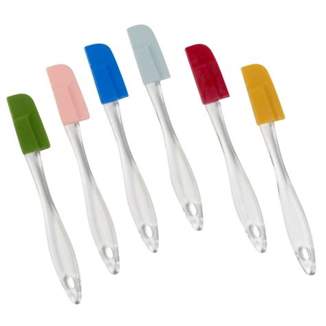 Evelots Mini Kitchen Silicone Spatulas, Baking Cooking Mixing - Set Of 6 - Walmart.com - Walmart.com