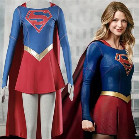 Supergirl Costume Marvel Superhero Series Superwoman Cosplay Fancy Dress Halloween Costumes for ...