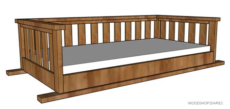 DIY Porch Swing Bed | Printable Building Plans in TWIN & CRIB Bed Sizes