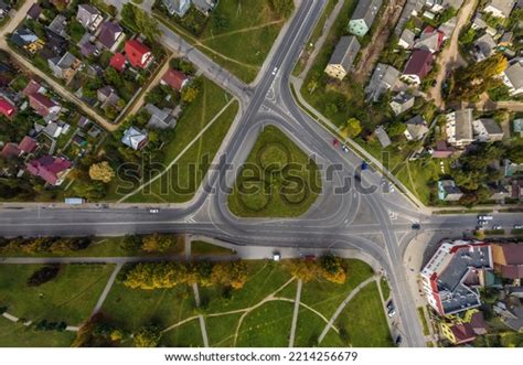 Aerial View Road Interchange Highway Intersection Stock Photo 2214256679 | Shutterstock