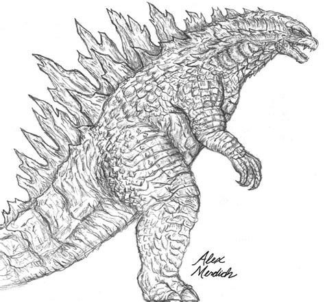 Cool American Godzilla sketch from Toho Kingdon Forum | Godzilla 2014 ... | Godzilla, Godzilla ...