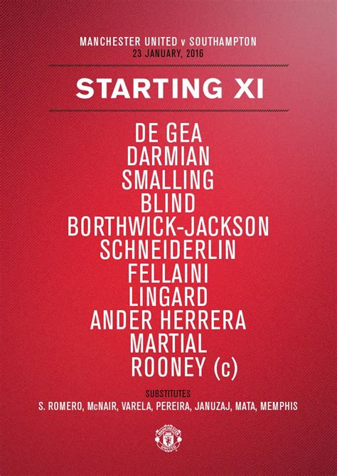 Starting line-ups: Man Utd v Southampton - ITV News