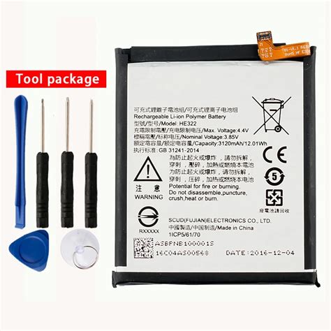 Original HE322 mobile phone battery For Nokia 7 3120mAh-in Mobile Phone ...