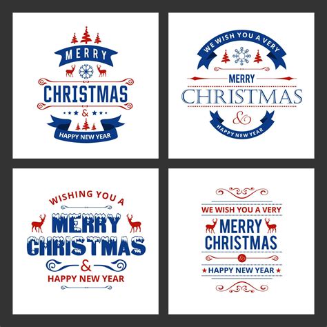 Merry Christmas typography set vector 14330717 Vector Art at Vecteezy