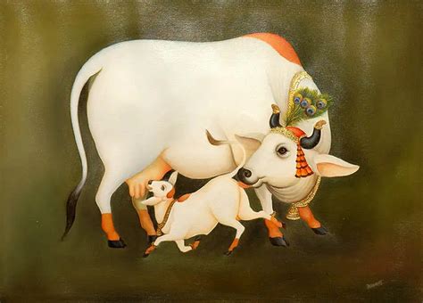 Lord Krishna's Cow | Exotic India Art