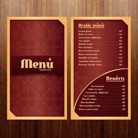 Menu Card Design at Rs 10000/on wards in Chennai | ID: 18377999262