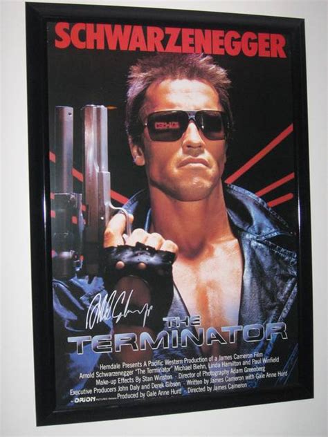 The Terminator Framed Movie Poster Signed by Arnold Schwarzenegger ...