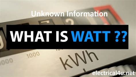 What is Watt? | Electrical4u